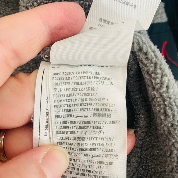 Y2K Abercrombie Fitch Gray Fleece Zip Up Jacket‎ Pockets Cozy Warm Womens L - Picture 10 of 11